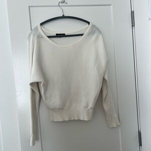 Express Cream Crew Neck Sweater Soft Knit Versatile